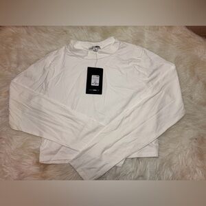 Fashion Nova Crisp White Long Sleeve Tee